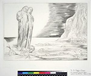 El círculo de los traidores: el pie de Dante golpeando a Bocca degli Abbate, Infierno, Canto XXXII, ilustración de la 